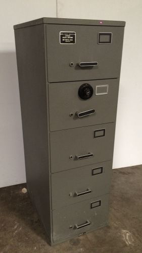 ART METAL 5 Drawer GSA Approved File Cabinet Safe Combination Lock Model CL6-5