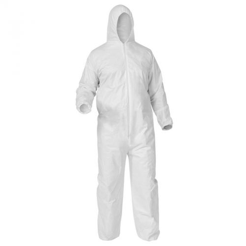 KleenGuard Liquid, Particle Protection Hooded Coveralls, Suit, XL, Zip, Elast