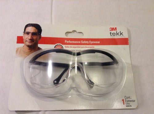 Safety Glasses Eyeware 3M Tekk Impact-Resistant Lens 99.9 UV Comfort Grips NIP