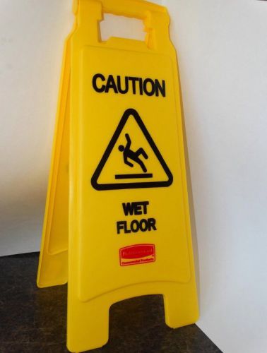 Lot (6)NEW Rubbermaid Commercial FG611277YEL Floor Safety Sign,Caution Wet Floor