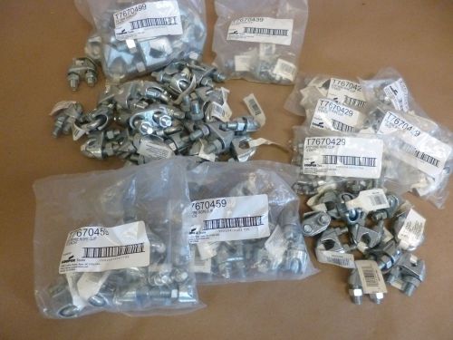 CAMPBELL COOPER WIRE ROPE CLIPS 124pcs , 3/16&#034; , 1/4&#034; , 3/8&#034; , 1/2&#034; &amp;  3/4&#034;