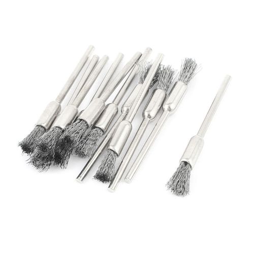 11 Pieces 2.3mm Shank Gray Wire Pen Brush Polishing Buffing Polisher Tool