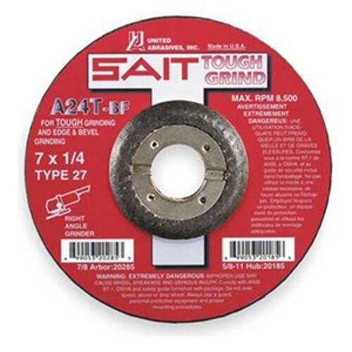 Sait 20062 A46N 4-1/2X1/4X7/8 Depressed Center Aluminum Cutting Wheel |Pkg.25