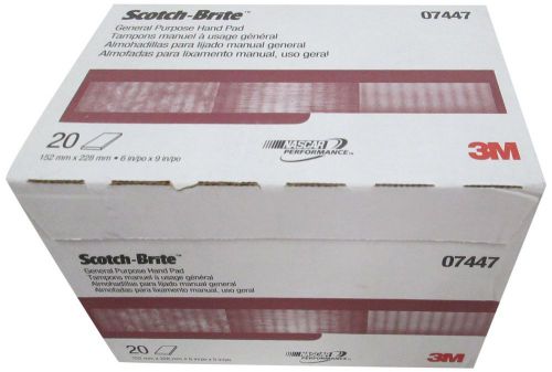 New 3m 07447 scotch-brite maroon general purpose hand pad,20 pack for sale