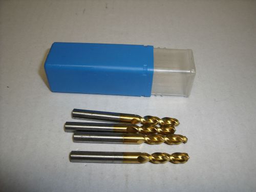 (.2362) 6.0mm TiN Cobalt Steel flute Length 25MM x 65MM OAL - 4 pc NEW - D16