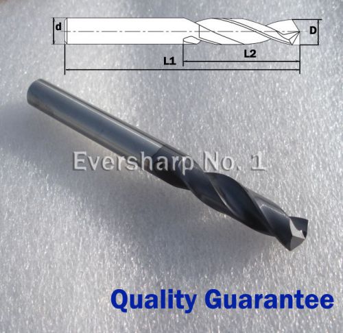 1pcs Hrc 50 Solid Carbide Coated Straight Shank Twist Drill Dia 8.0 mm DIN 6539
