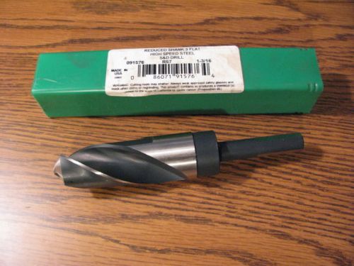 S &amp; d 1 3/16&#034; reduced shank 1/2&#034; round with flats, precison twist drill # 091576 for sale