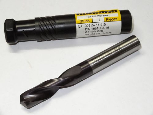 GUHRING 15/32&#034; 515-11,91 Parabolic Flute Screw Machine Length FIREX Cobalt Drill