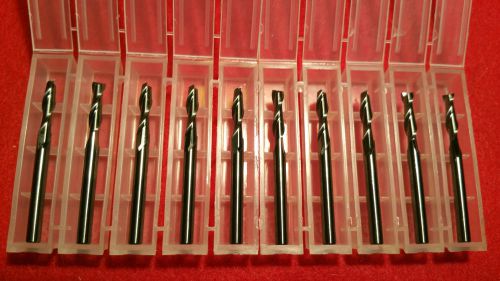 10 PCS 1/8&#034; 2 FLUTE FLAT ENDMILL CARBIDE END MILLS MADE IN USA NEW