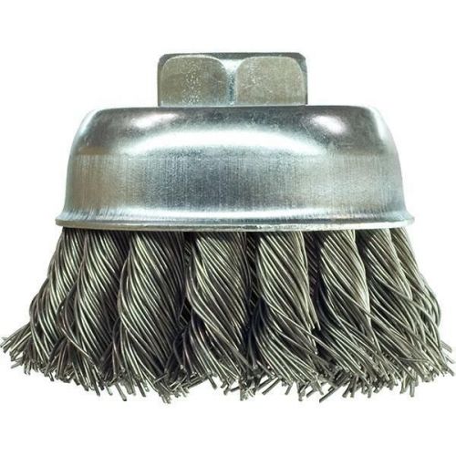 Stainless Wire Knot Cup 2.5&#034; x 5/8&#034;-11