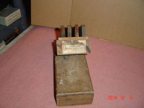 Vintage #1500 MILLERS FALLS 1/4&#034; STEEL LETTER STAMPS SET w/wood box missing K