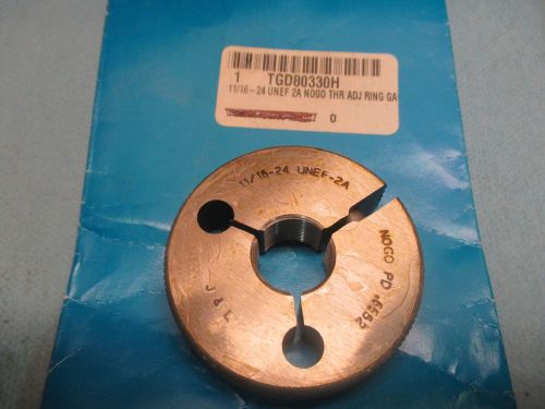 NEW 11/16 24 UNEF 2A THREAD RING GAGE NO GO .6875 P.D.= .6552 MACHINIST TOOLS