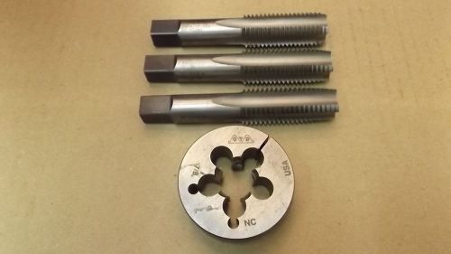 Greenfield Industries 3pc Tap Set 7/8&#034; x 9 tpi with matching die 2-1/2&#034; OD.