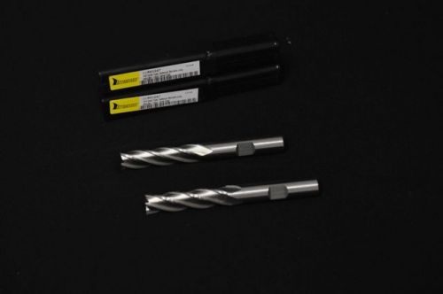 Interstate square end mills 3/8 single end 4 flute hss spiral type for sale