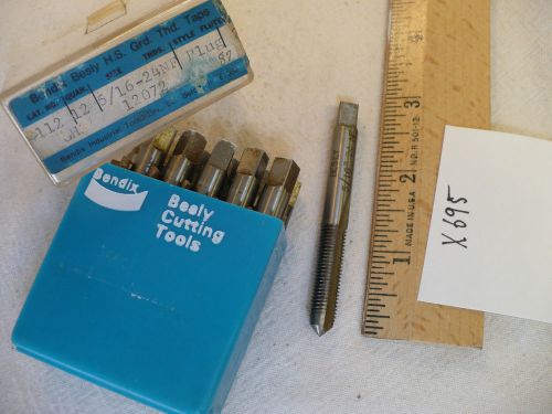 12 NEW BESLY 5/16 - 24 NF TAPS. HS.  2 FLUTE. GH-3. USA MADE. PLUG  (X695)