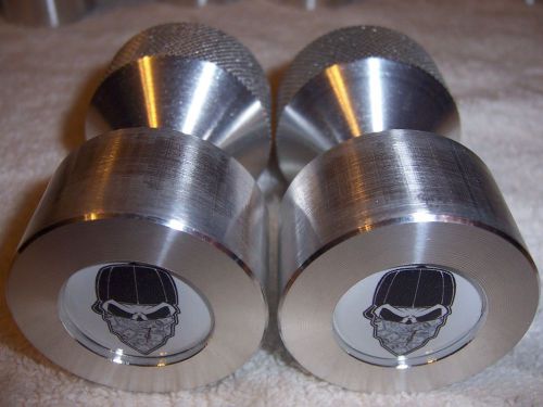 Two hole pins Custom MONEY SKULL!! 2 hole flange pins 1/2&#034; to 1-5/8&#034; Knurled