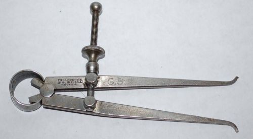 Vtg. l.s. starrett inside spring caliper - 4&#034; flat legs - machinist tool -no. 74 for sale