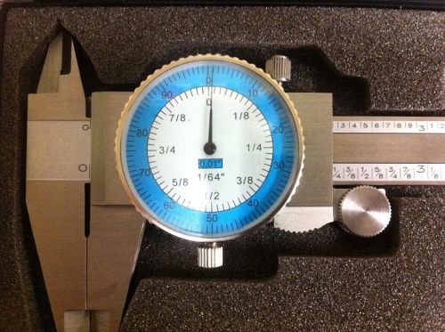Vernier Caliper 6&#034; With 1/64&#034; With Fractional Gauge