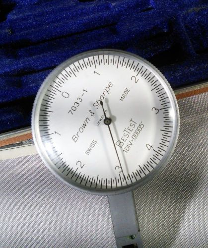 Brown &amp; sharpe bestest dial test indicator .00005&#034; - w/ case for sale