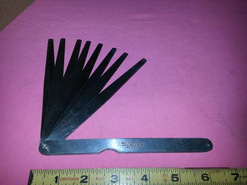 MACHINIST&#039;S STARRETT #172C LONG REACH TAPERED LEAF FEELER THICKNESS GAGE