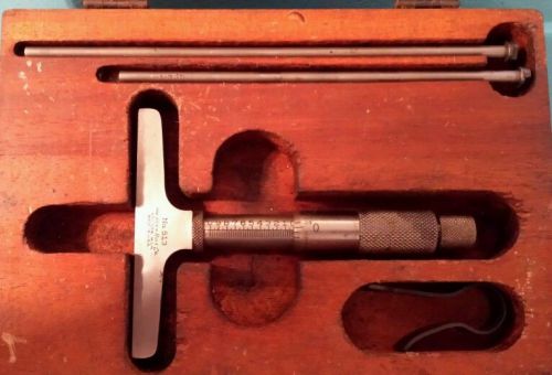 Vintage Lufkin Rule Co No 513 Depth Micrometer 0-3&#034;
