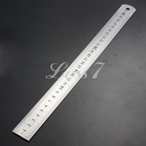 Metric 30cm Scale Double Side 12&#034; Stainless Steel Imperial Straight Ruler