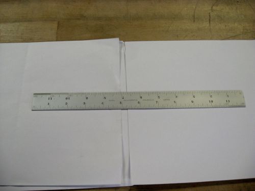 Starrett # C601-12  12&#034; Spring Tempered Steel Rule With Inch Graduations