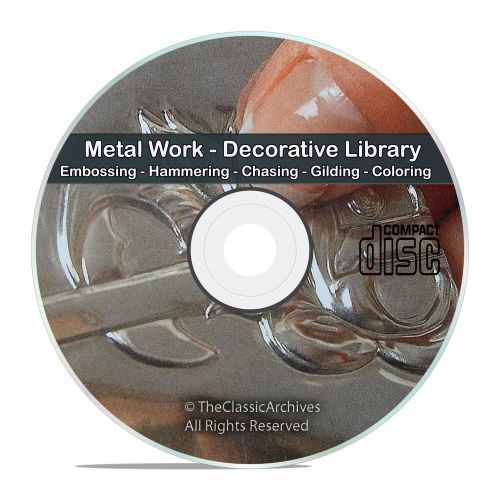 Decorative and art metal work embossing hammering repousse books cd dvd v74 for sale