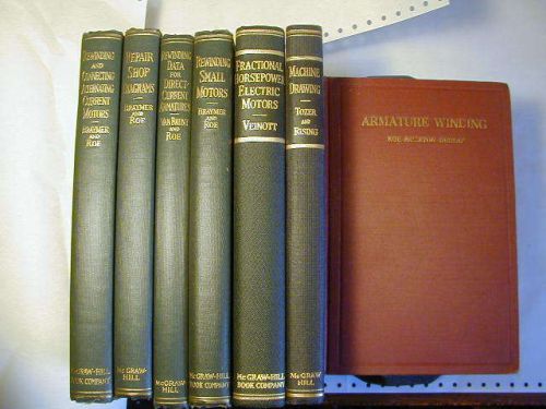Vintage Machinists Books Armature Rewinding Electric Motor Repair 1929 to 1939
