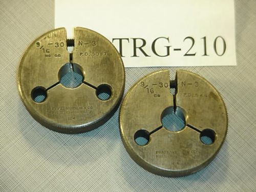Thread Ring Gage Set 9/16-30 N-3 GO &amp; NOGO TRG-210