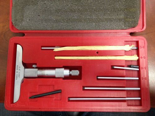 MHC 0-6&#034; depth micrometer 4&#034; base machinist toolmaker tool