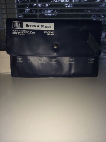 Brown &amp; sharpe 599-673-20 adjustable parallel set for sale