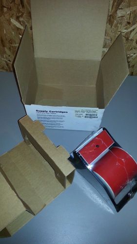 NEW IN BOX 4&#034; x 90&#039; White on Red Label Supply Cartridge B580 8249-00 64825