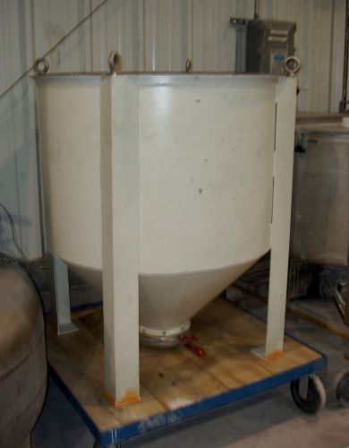 180 Gallon Stainless Steel Tank Cone bottom 40&#034; Dia Mixing Storage 8&#034; Iris valve
