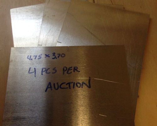 4 Pieces of Aluminum Sheet Metal 3-3/4&#034; x 4-3/4&#034; .060&#034; Thick (15 Gauge)