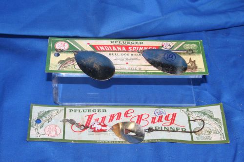 2 Pflueger Spinners Some Rust Antique New Old Stock  A156