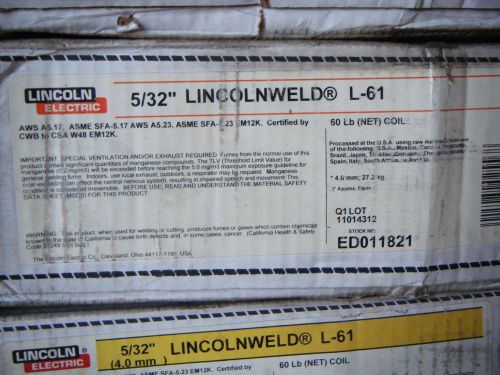 Lincolnweld L-61 5/32 4.0mm submerged arc welding wire Lincoln PN ED011821