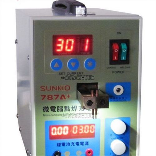 LED Micro-computer Pulse Battery Charger &amp; Spot Welder 787A+ 0.1 - 1.0 mm 15 V
