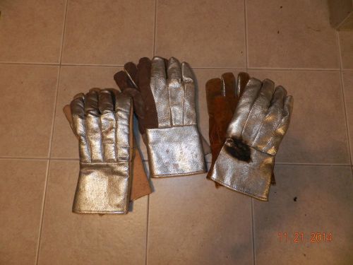 Lot of 3 Pairs A- BEST  Fire  Safety Welding ETC  Used MADE IN USA XL
