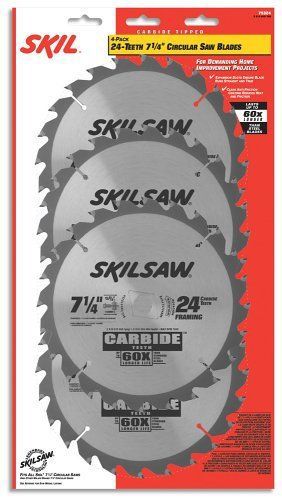 SKIL 75324 7-1/4-Inch 24 Tooth Framing Saw Blade Set with 5/8-Inch and Diamond K