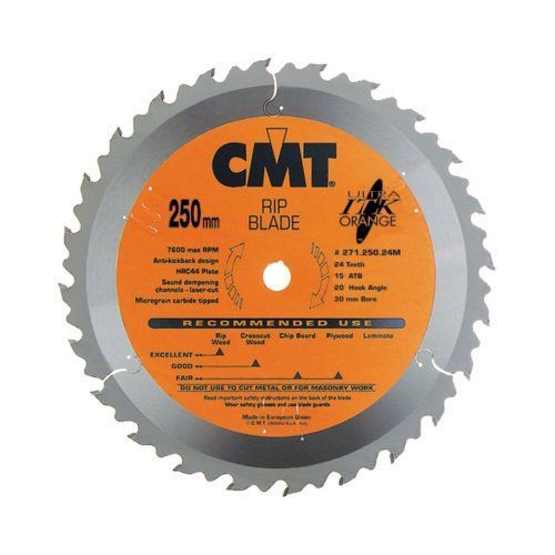CMT 271.165.18 6-1/2&#034; x 18 Tooth  1.3mm Kerf  5/8&#034; Bore  Ripping Circular Saw Bl