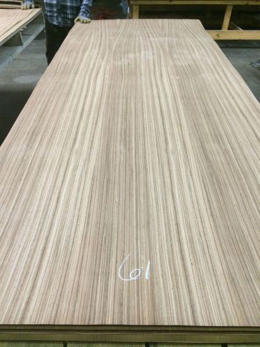 Wood veneer zebrawood 48x120 1pcs total 10mil paper backed  &#034;exotic&#034; wwf 61 for sale