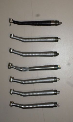 Lot of 7 Various Dental Air Tool Hand Piece Midwest, NSK, Henry Schein, Orbit