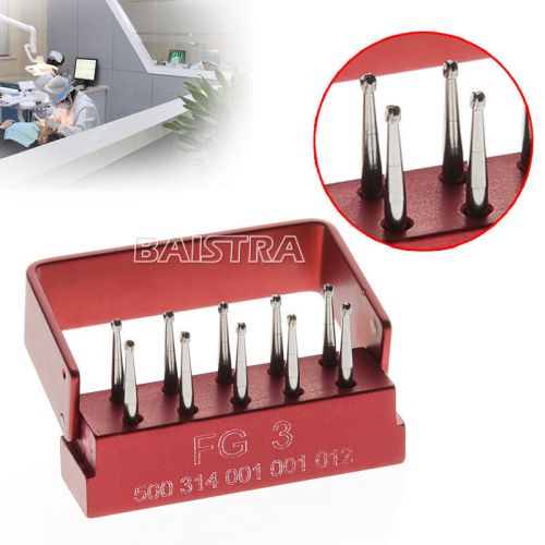 1 box 10pcs New Dental Tungsten carbide Burs For high speed handpieces FG-3