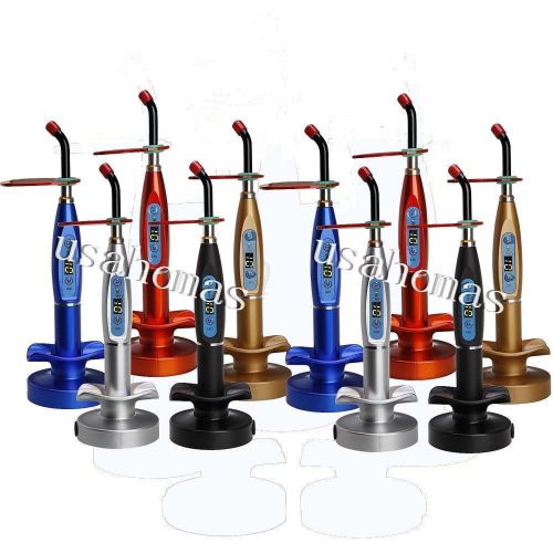 10pcs Dental Wireless Cordless LED cure Curing Light Lamp 1500mw tip