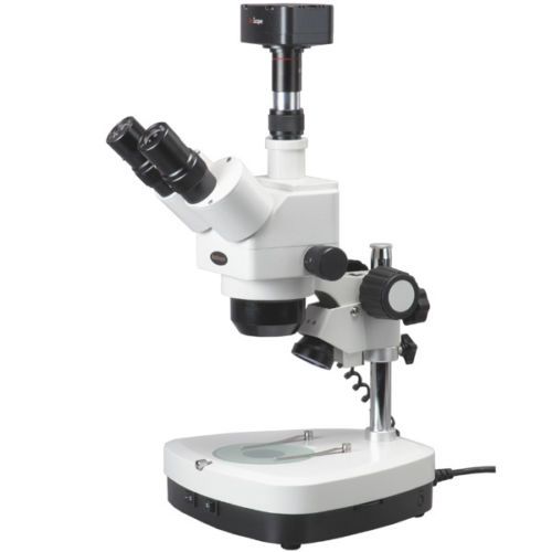 10x-60x stereo zoom microscope dual halogen + 10mp digital camera for sale