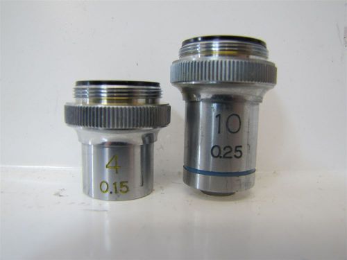 Swift 790252/763197 Scientific Laboratory Replacement Microscope Lenses 4x/10x