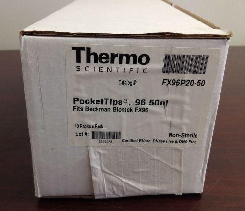 Thermo Scientific Pockettips 96x50nL 10 Racks - Fits Beckman Biomek FX96 NEW!