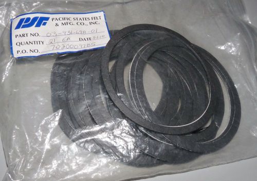 LOT OF 21 NEW PACIFIC STATES FELT &amp; MFG 03-931-698-01 SEAL GASKETS 5-1/8&#034; OD