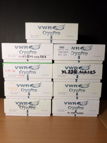 Vwr cryopro fiberboard laboratory freezer box 81-place 5 x 5 x 2&#034; (lot of 9) for sale